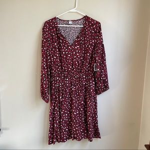 NWT Old Navy leopard print long sleeve dress